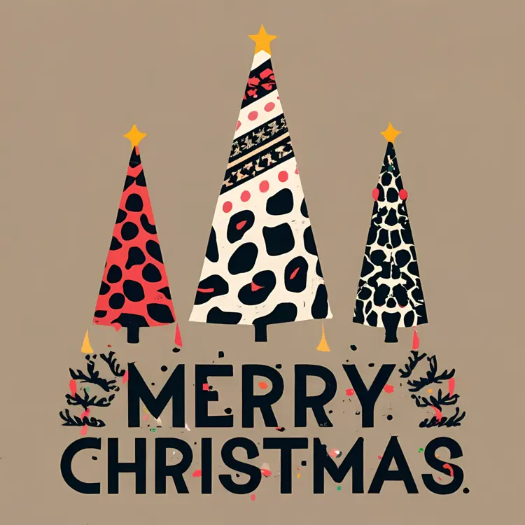 Leopard Print Christmas Trees