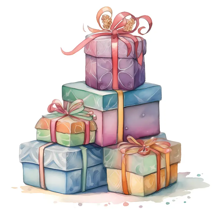 Charming Stacked Gift Boxes