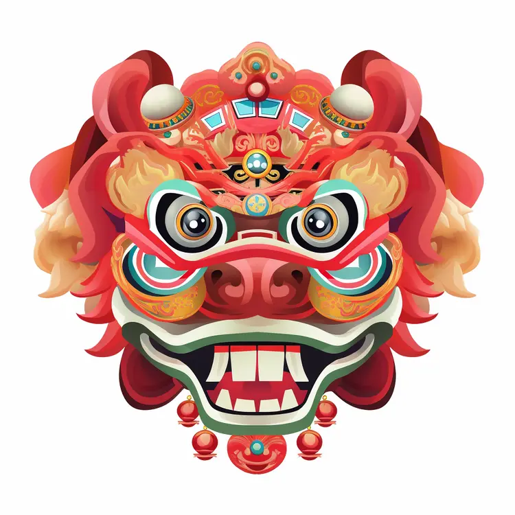 Colorful Dragon Mask for Festive Celebrations
