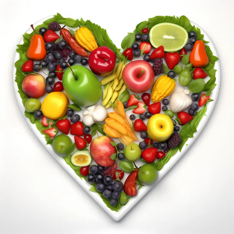 Heart-Shaped Fruit Arrangement for a Healthy Lifestyle