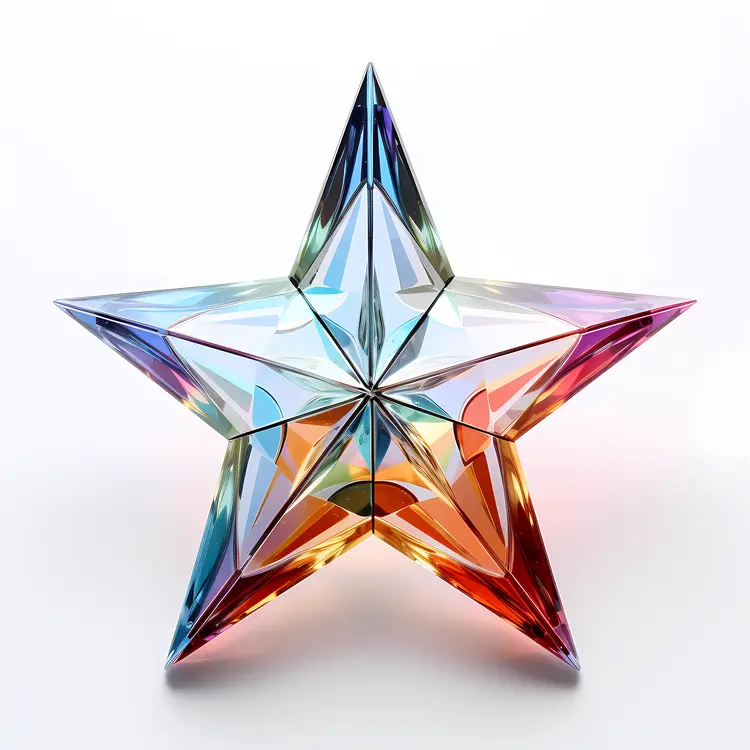 Colorful Glass Star Ornament