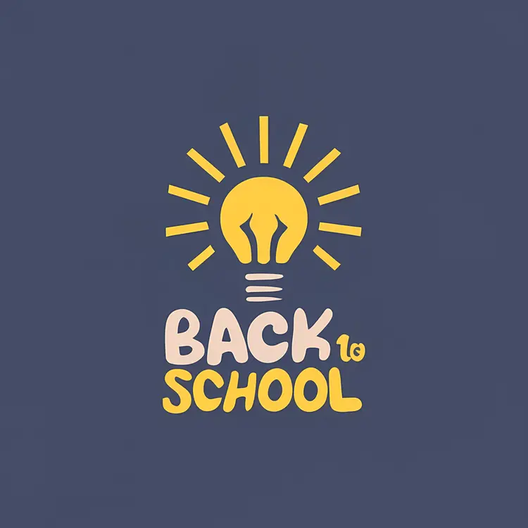 Back to School Light Bulb Illustration