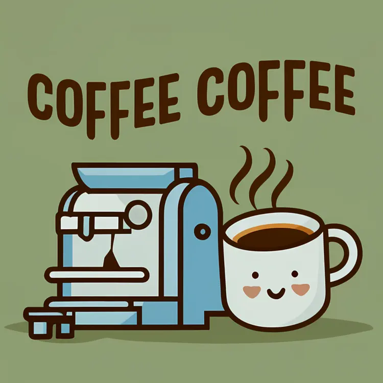 Coffee Machine with Coffee Cup