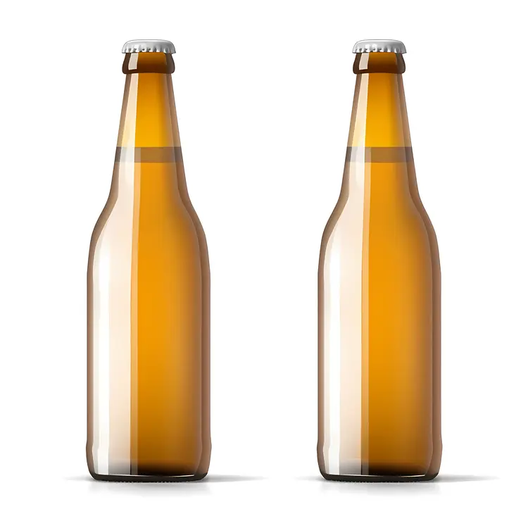Two Brown Glass Bottles