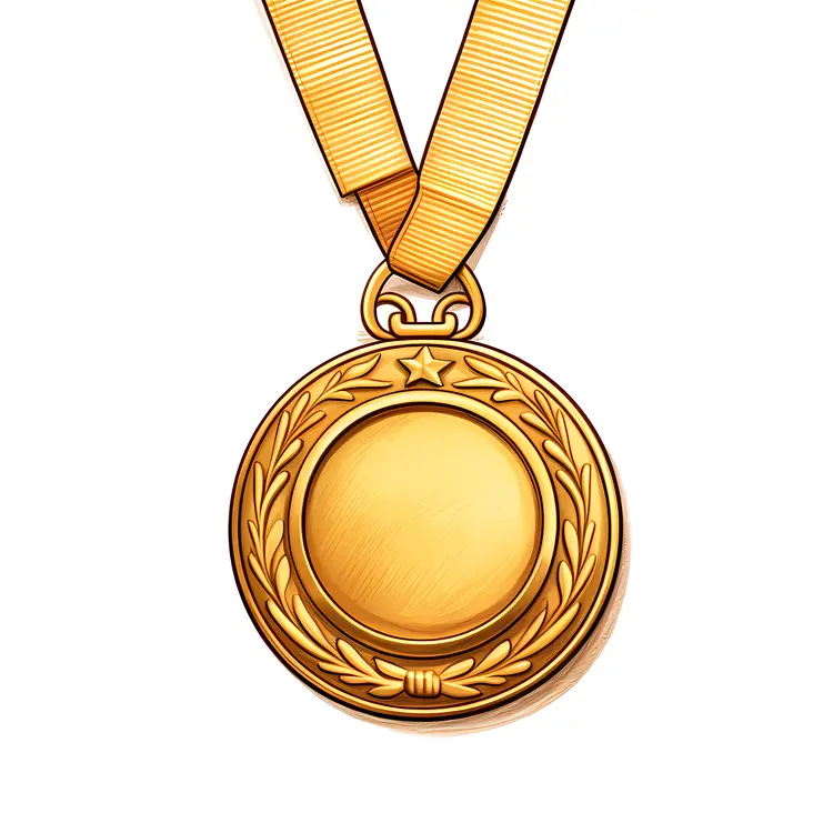 Gold Medal with Star and Laurel Wreath
