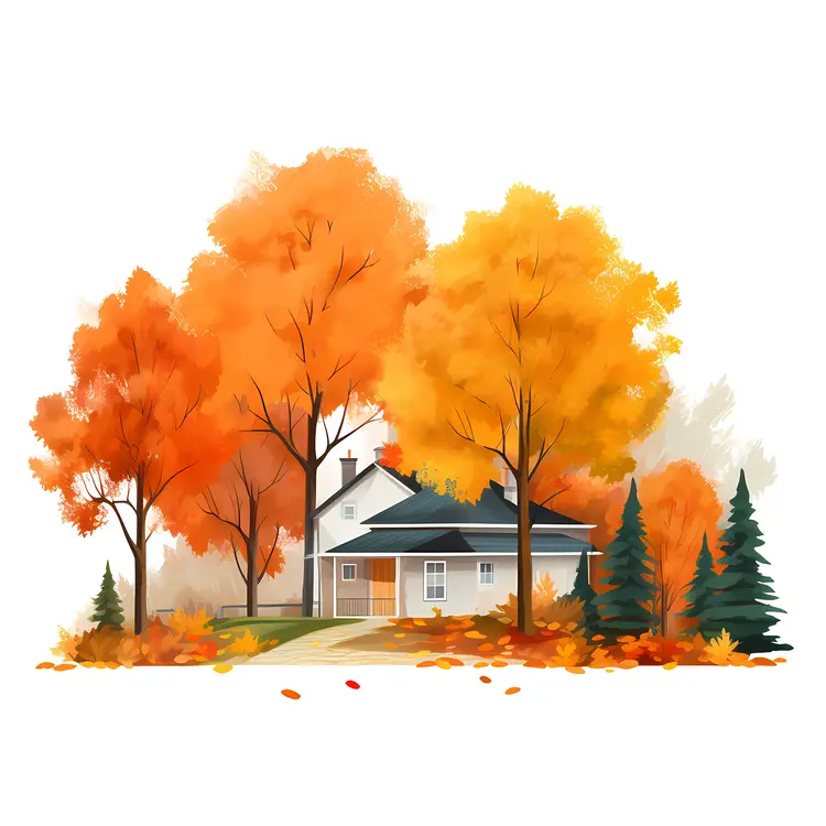 Small cute doodle house