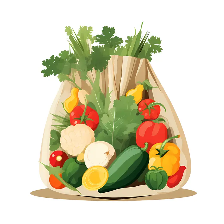 Fresh Vegetables in a Bag