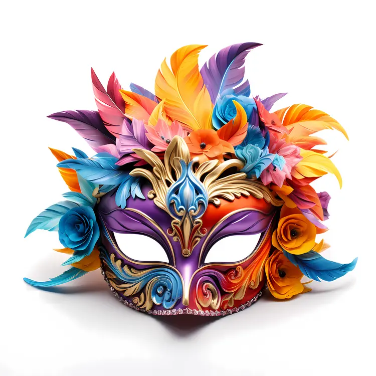 Decorative Feather Mask for Party