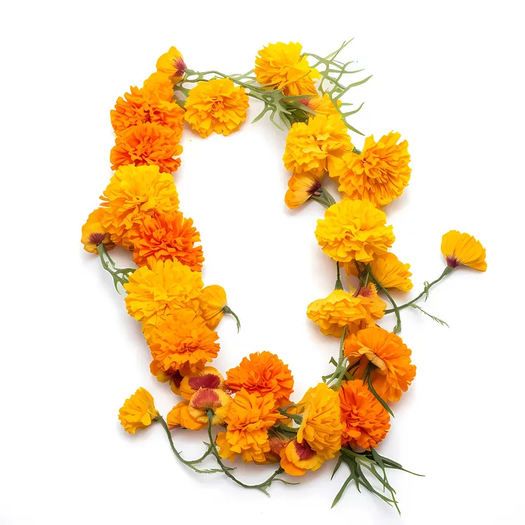 Orange Marigold Flower Garland