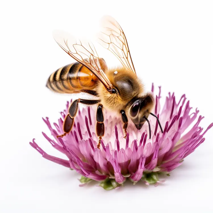 Bee on Purple Flower