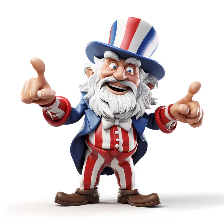 Patriotic Uncle Sam Character Illustration