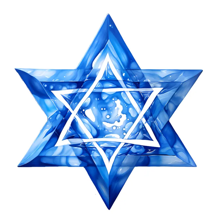 Blue Star of David Symbol