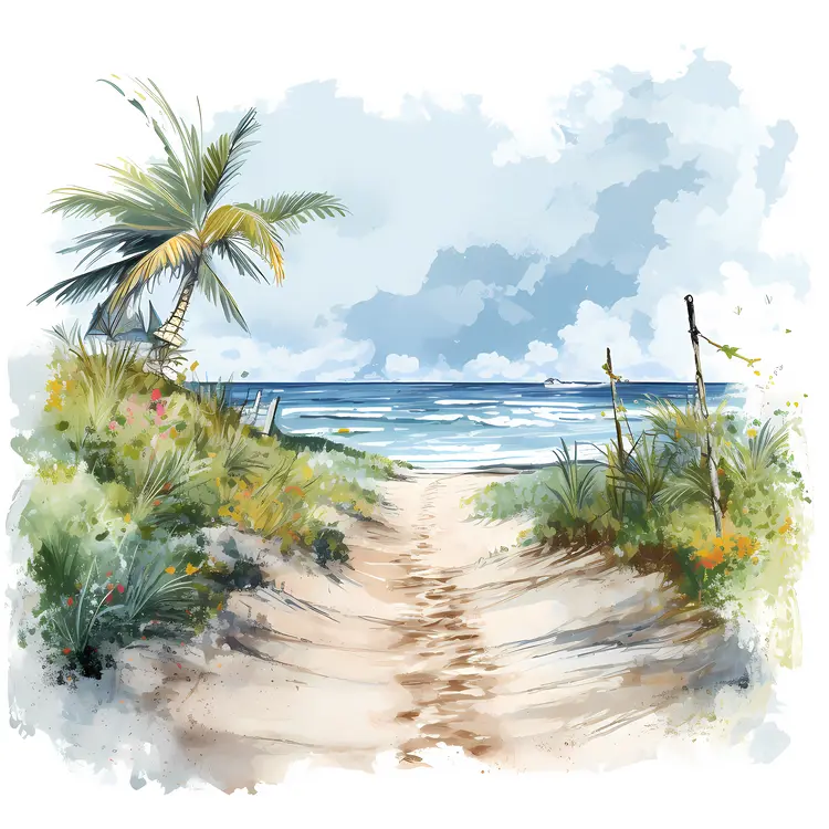 Tropical Beach Path