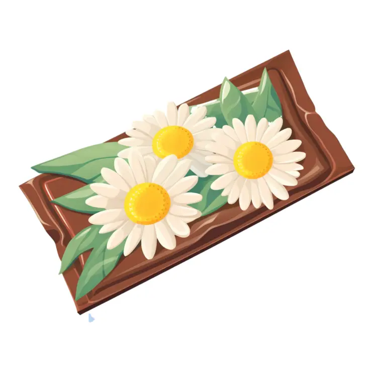 Chocolate Bar with Daisies