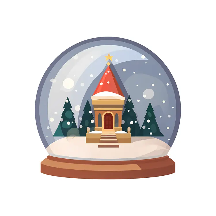 Snow Globe with Small Building