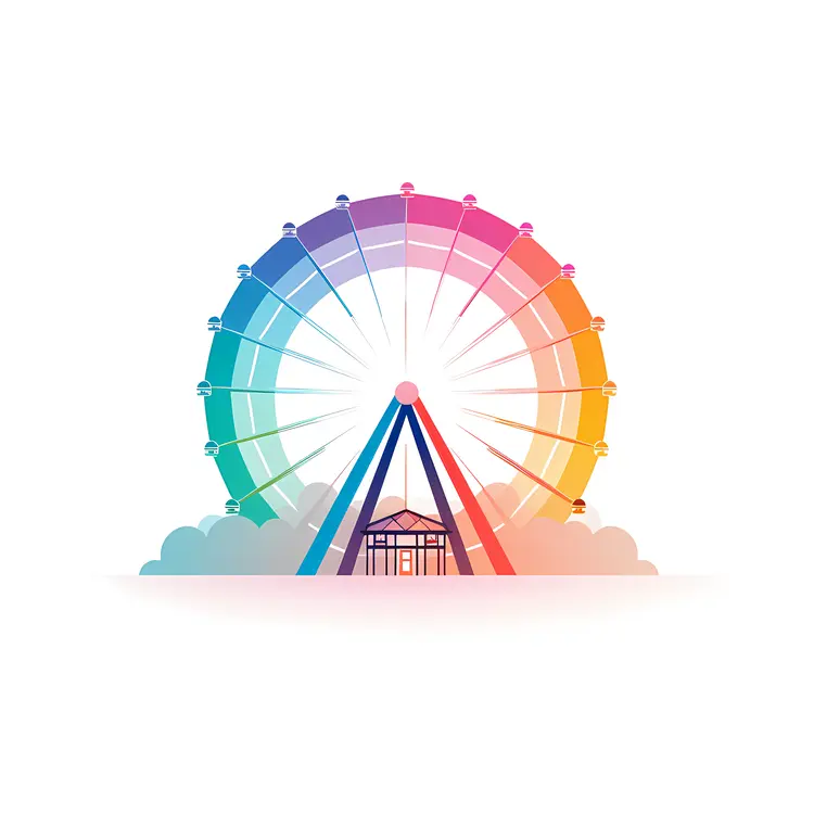 Rainbow Ferris Wheel at Carnival