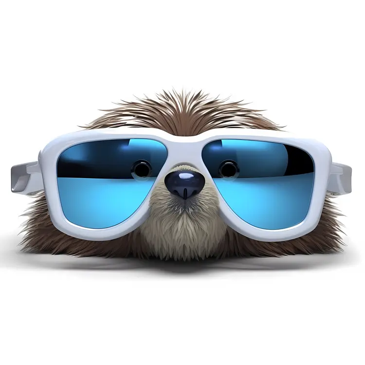 Cute Animal Wearing Blue Sunglasses