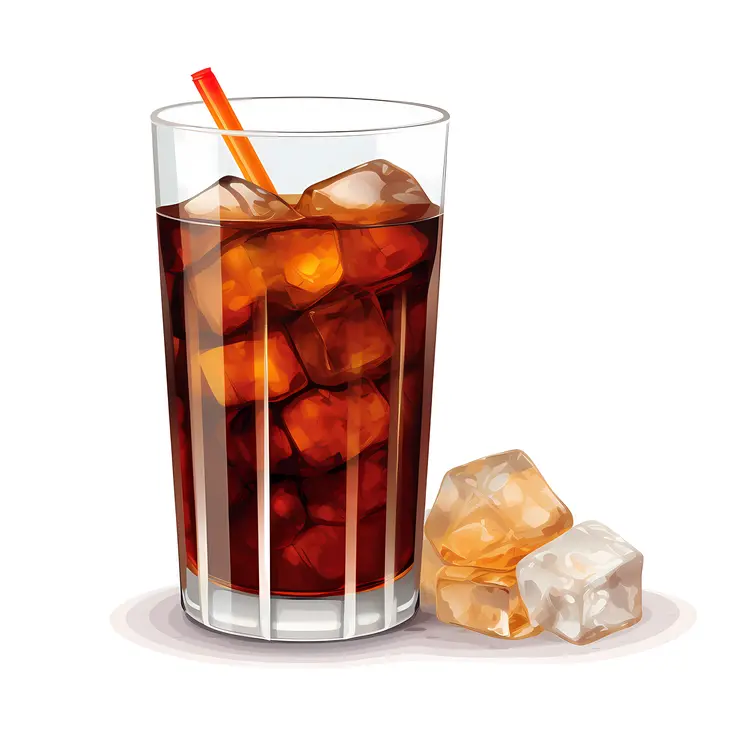 Refreshing Iced Drink Illustration