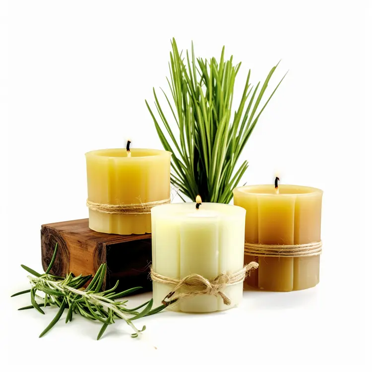 Aromatic Candles with Fresh Herbs