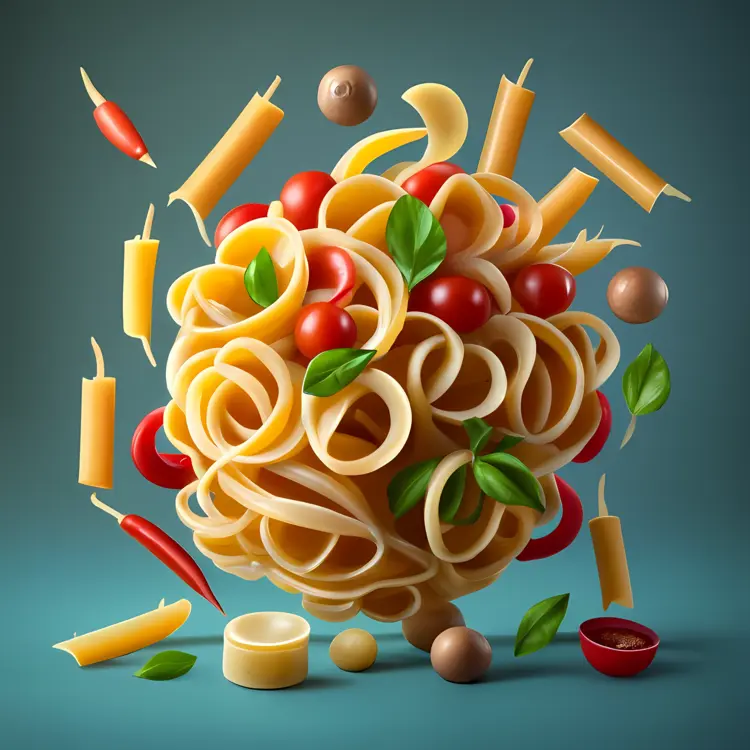 Pasta Explosion with Fresh Ingredients