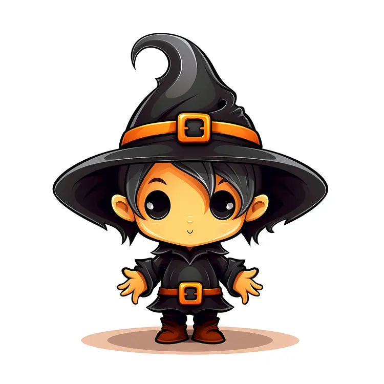 Adorable Witch in Black Outfit