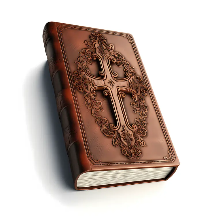 Leather Bible with Cross