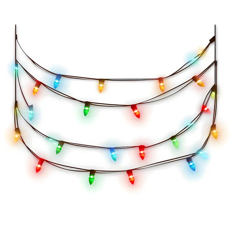Colorful String Lights with Three Strands