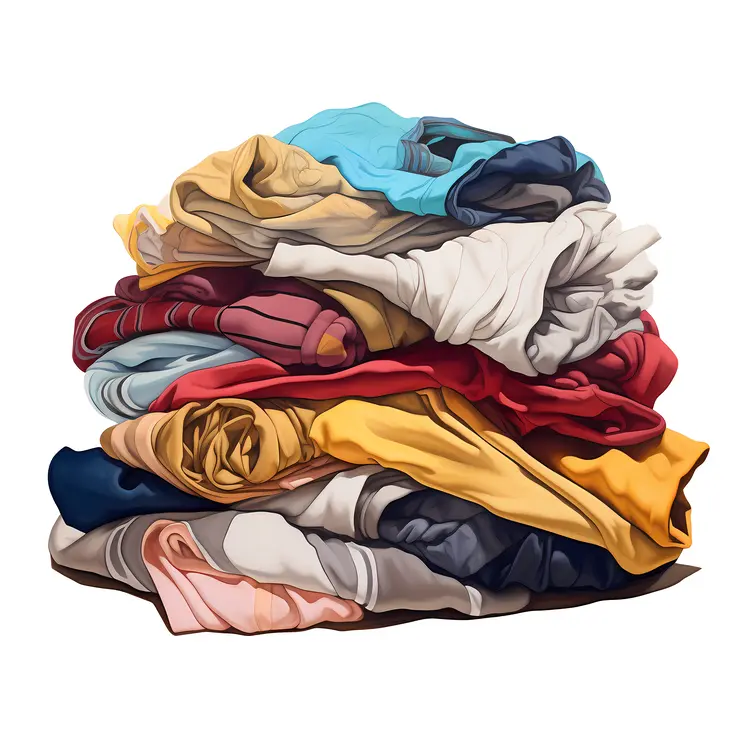 Assorted Folded Clothes in a Stack