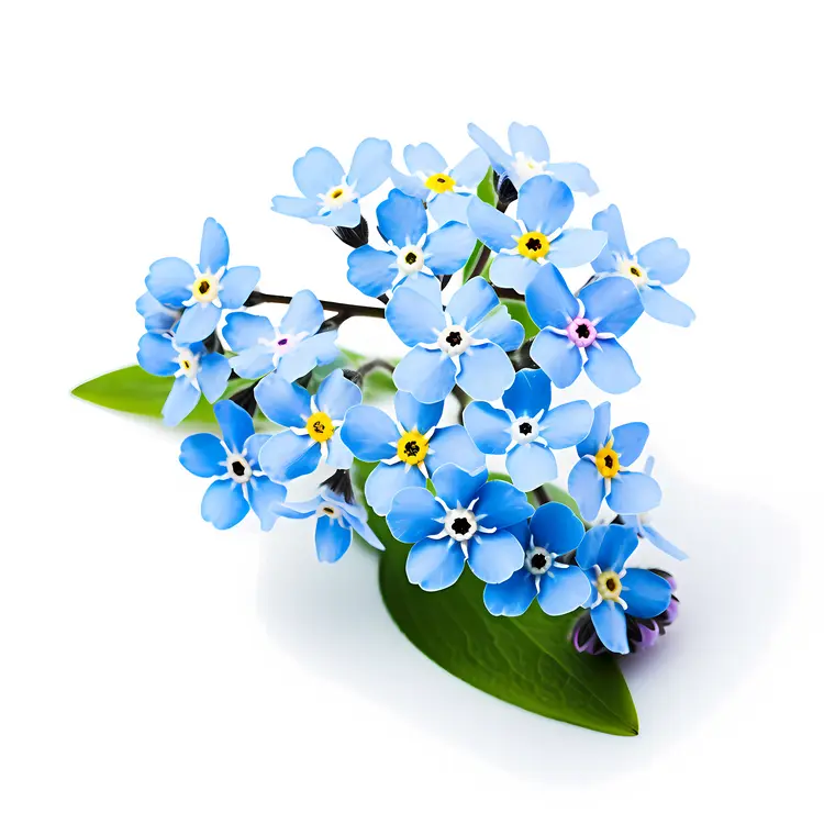Cluster of Blue Forget-me-not Flowers