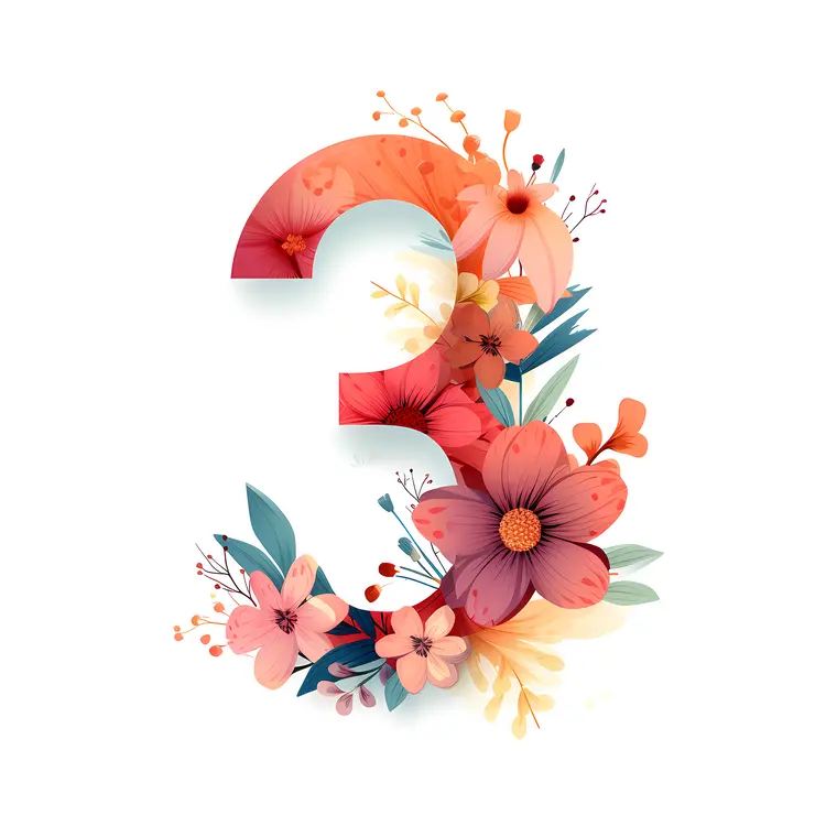 Colorful Floral Number 3