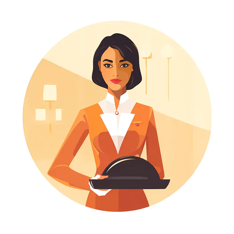 Waitress with Tray