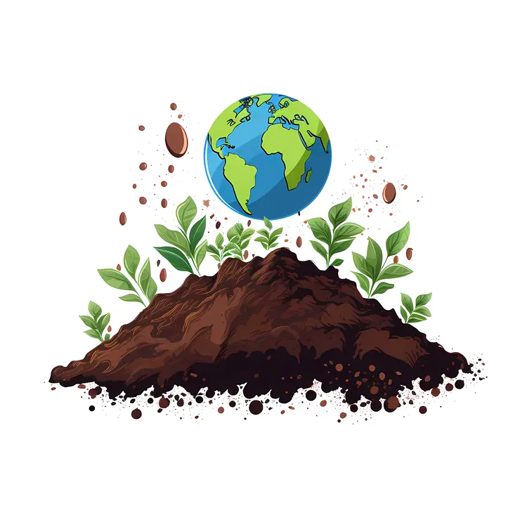 Earth Growing in Soil