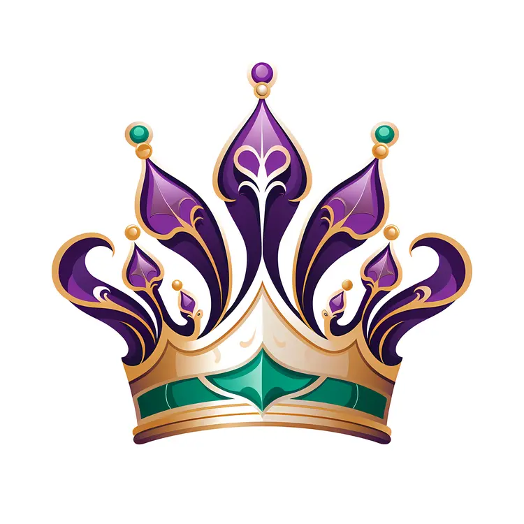 Elegant Purple and Gold Crown
