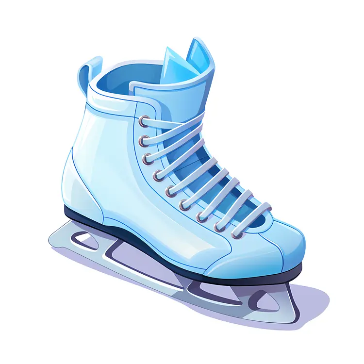 Elegant Light Blue Ice Skate
