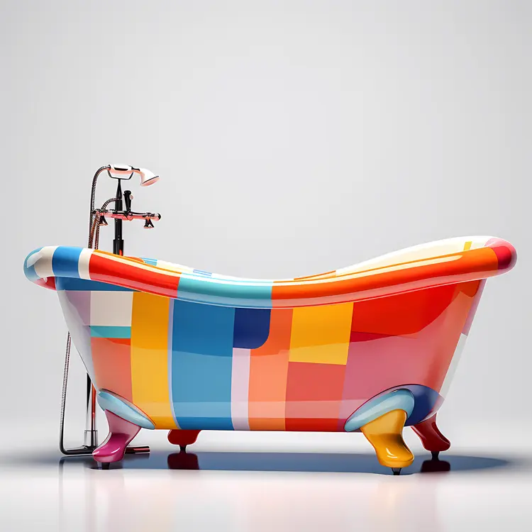 Colorful Patchwork Bathtub