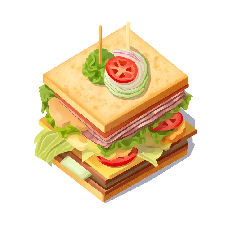 Delicious Sandwich with Fresh Ingredients