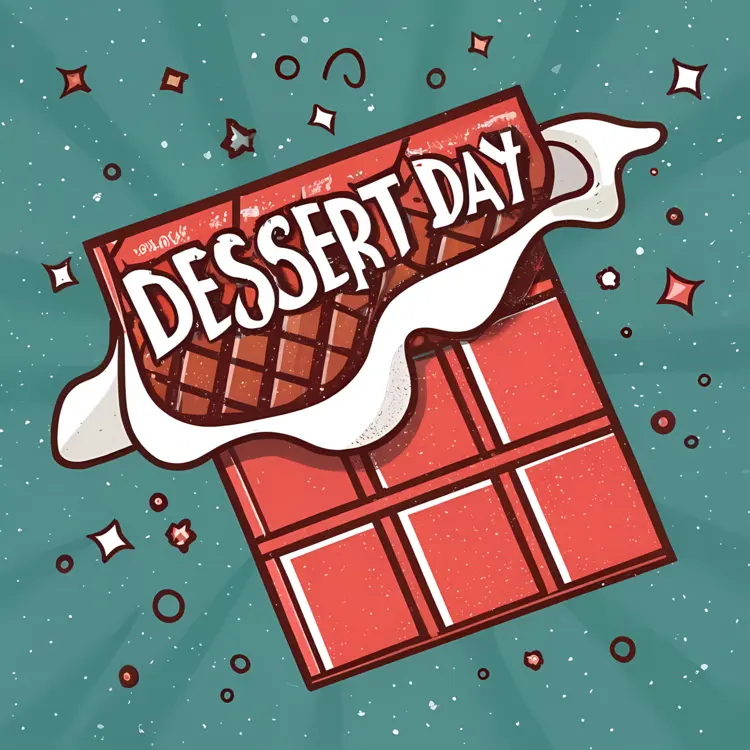 Chocolate Bar with Dessert Day Label