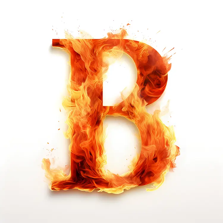 Blazing Fire Letter B