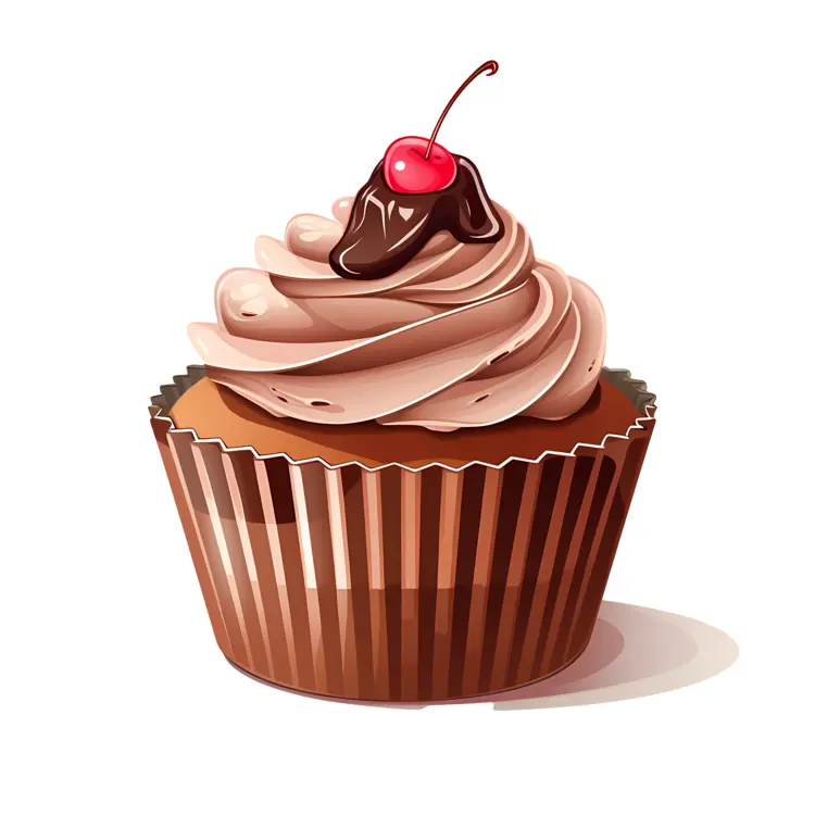Cherry Topped Chocolate Cupcake