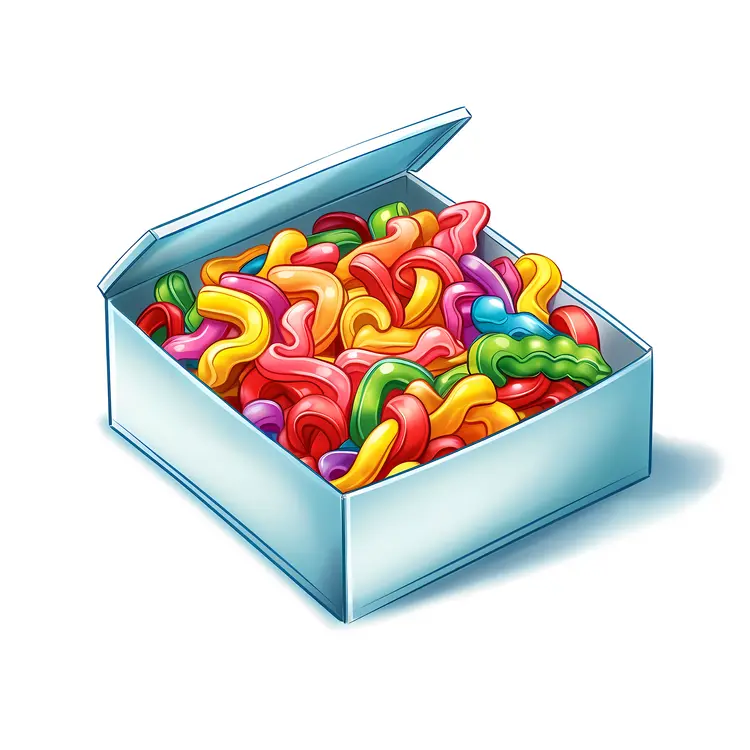 Box of Colorful Candies for Festive Celebrations