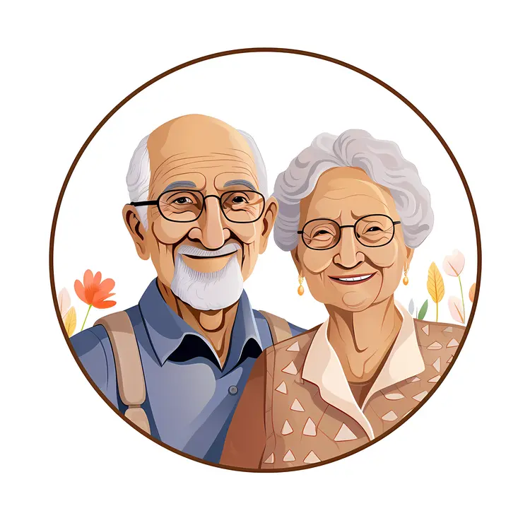 Happy Elderly Couple Portrait