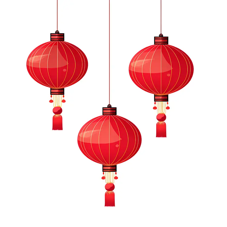 Red Lanterns for Chinese New Year Celebration