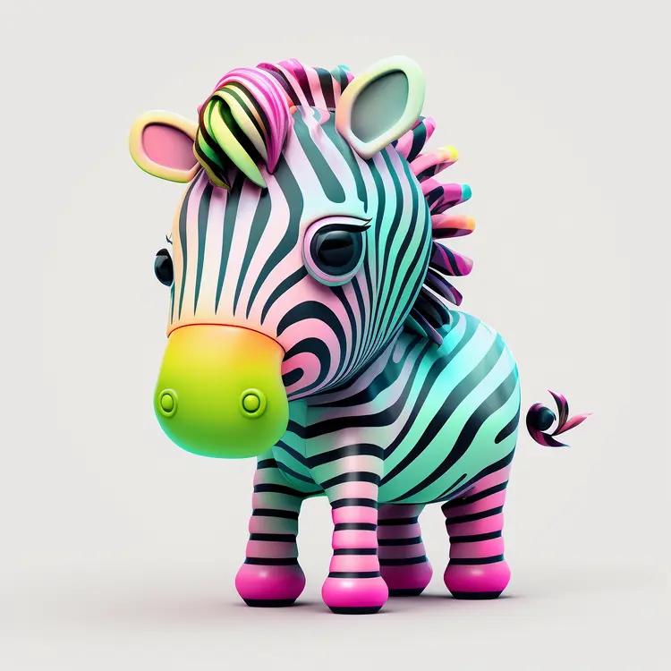 Cute Colorful Zebra Toy