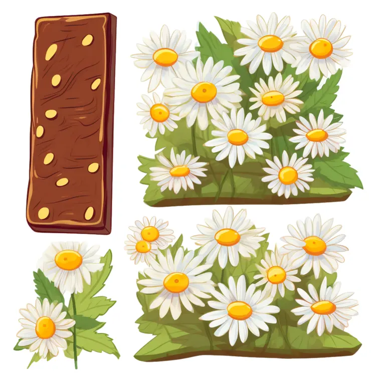 Chocolate and Daisies Illustration