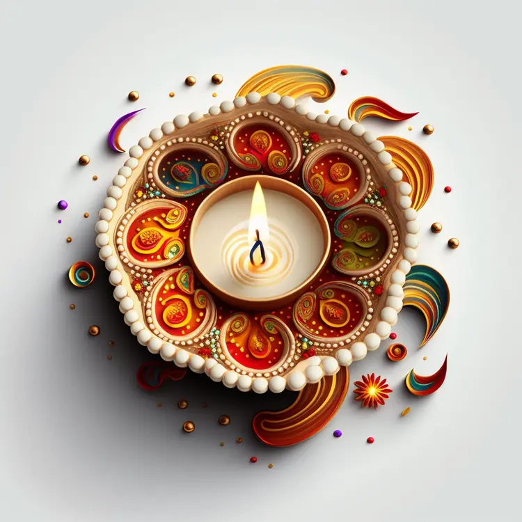 Beautiful Decorative Diya for Diwali Celebration