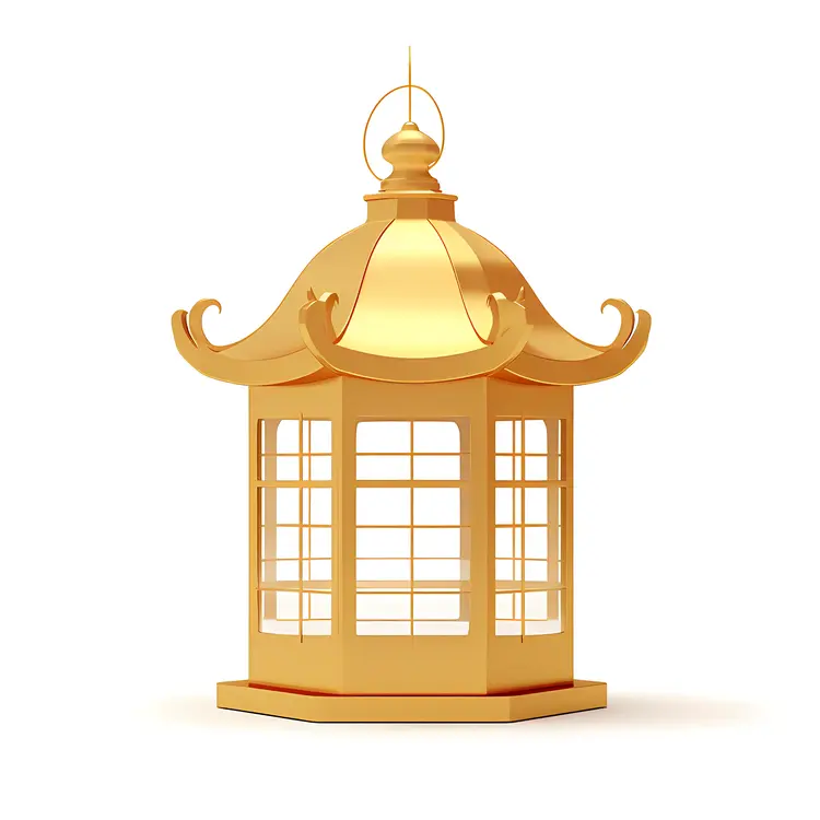 Golden Decorative Lantern for Lantern Festival