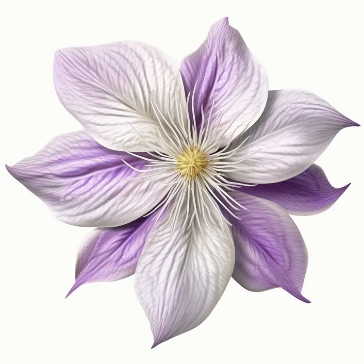 Beautiful Purple and White Flower Illustration