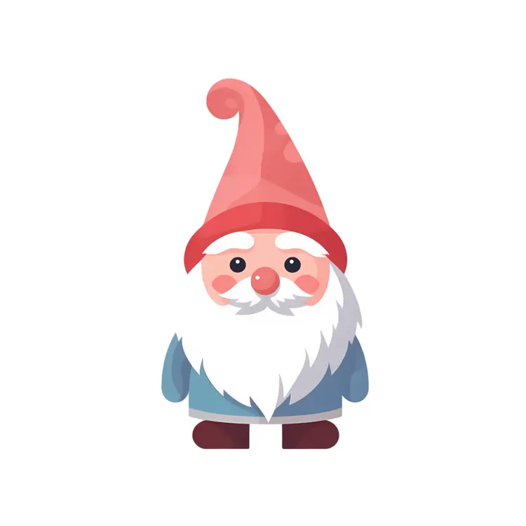 Gnome with Red Hat Illustration