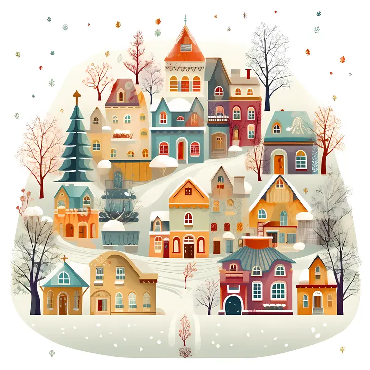 Small cute doodle house