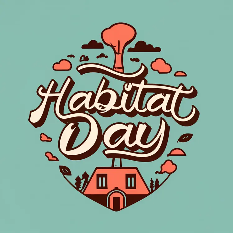 Habitat Day with House and Tree